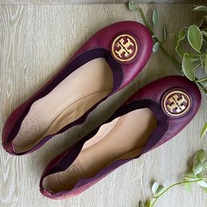 Tory Burch Cabernet Caroline Ballet Flats